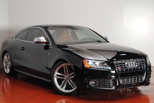 2009 audi s5 brillant black magma red  leather one owner fully serviced