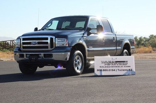 05 ford f250 diesel 4x4 crew cab lariat leather 4wd better than 7.3l see video