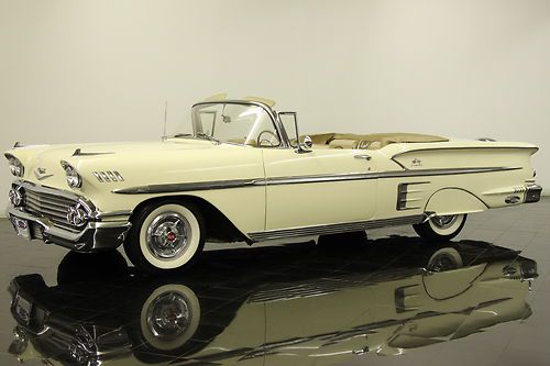 1958 chevrolet impala convertible restored pb ps a/c v8 auto continental kit pt