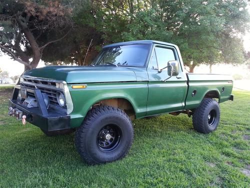 1975 ford f100 4x4 rust free original california highboy no reserve!!!