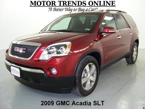 Awd navigation dvd rearcam hud dual roof htd seats 2009 gmc acadia slt slt2 39k