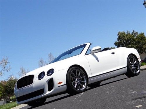 2012 bentley continental supersports convertible in white loaded mint gtc speed