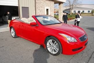 2009 g37 convertible red/bge prem,navi   and tech pkg warranty no reserve