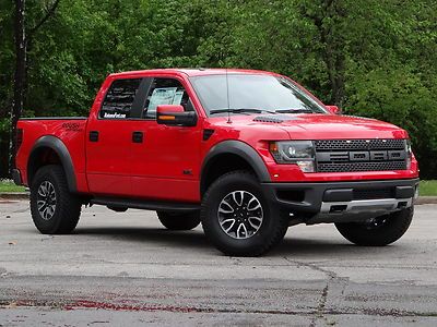 Supercharged red roush raptor 6.2l new 590hp exhaust luxury crew 4 door black