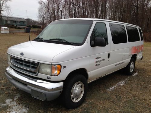 2002 ford e350 club wagon 15 passenger van 5.4 no reserve