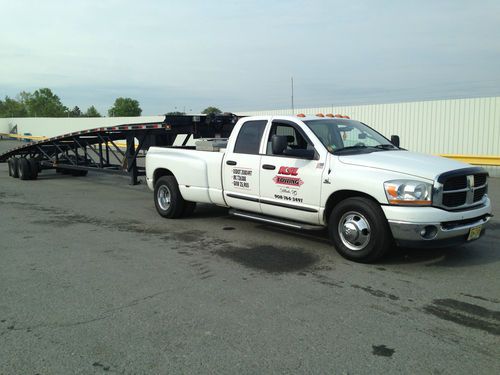 2006 dodge ram 3500 slt extended crew cab pickup 4-door 5.9l 3 car wedge trailer