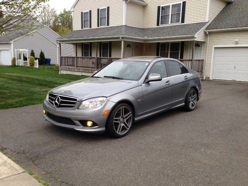 C300 4matic c-class sport palladium silver black leather awd auto