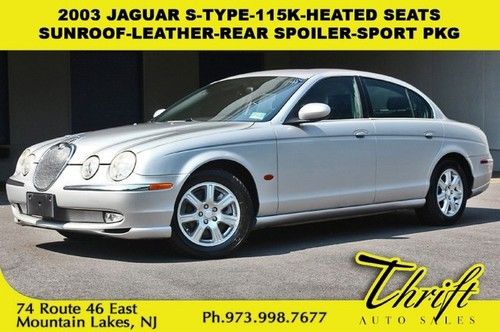 2003 jaguar s-type-115k-heated seats-sunroof-leather-rear spoiler-sport pkg