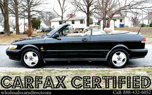 1999 saab 9-3 se convertible carfax certified no accidents leather seats