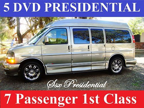 First class presidential, 5 tv-dvd, 26" tv, 7 pass custom conversion van