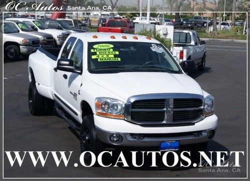 2006 dodge ram 3500 cummins 6 spd manual 1 owner!
