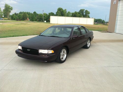 1995 Impala SS, one owner, low miles, all original, nice, clean, dark cherry, image 3