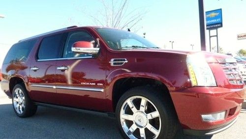 2011  red cadillac escalade esv luxury sport utility 4-door 6.2l