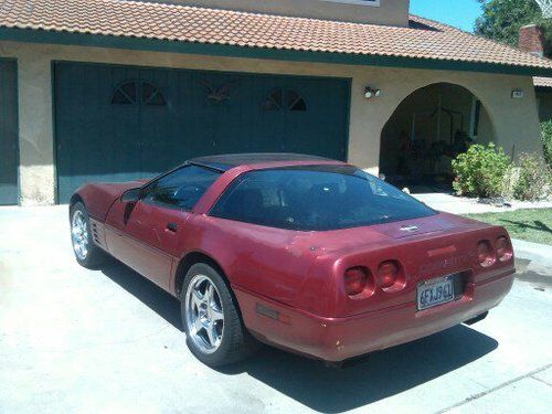 1992 corvette zr1 rims glass top lt1 new tranny and ac alarm!!!sports car, image 2