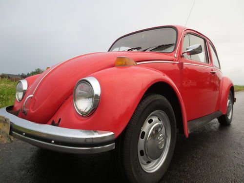 1973 vw beetle type 1, 1 owner, red, 4 spd manual
