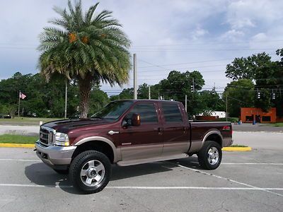 Ford f250 crew cab king ranch  lariat fx4 4x4 4" lift egr delete turbo diesel