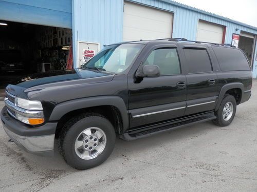 2002 chevrolet suburban lt 4x4 *black w/heated leather* clean suv no reserve