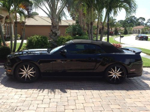 2011 ford mustang gt/cs triple black convertible whipple charged 650hp mint wow