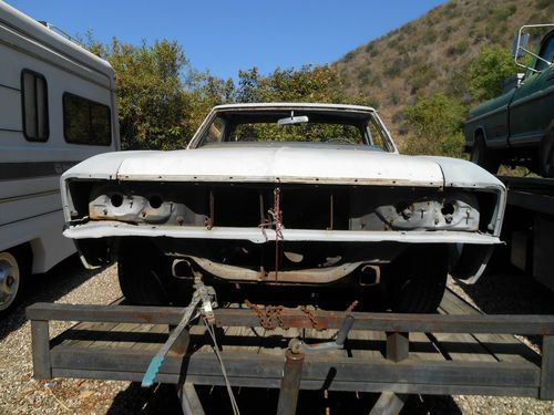 67 el camino solid v8 power steering, power brakes, needs restoring, clean body!