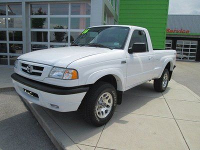 Mazda b 3000 ranger white small truck v6 auto loaded clear never titled
