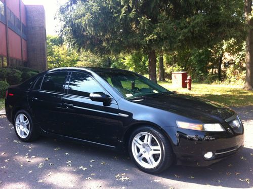 2007 acura tl black beauty loaded leather sunroof tinted clean warranty!!!