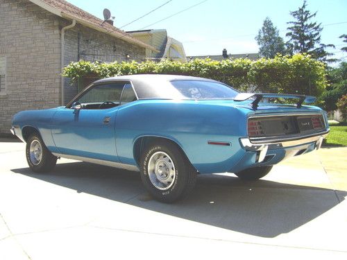 1970 cuda rotisserie restored bs23 n code 383 d21 4 speed eb5 blue barracuda bb