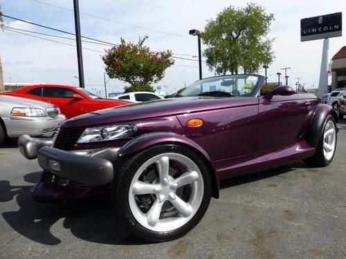 1999 plymouth prowler only 9k original miles,autostick,purple,rare,roadster,conv