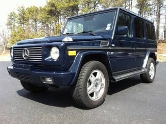 2002 mercedes benz g500 - gwagen - blue on gray leather - navigation - serviced!