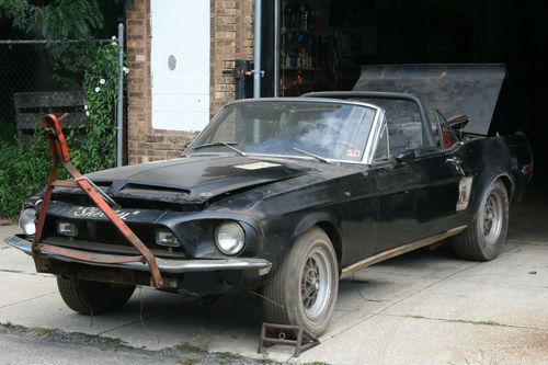 1968 ford shelby mustang gt 500 convertible 428 big block 4-speed nice barn find