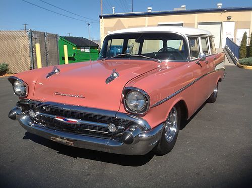 NICE 1957 CHEVY WAGON CORVETTE 350 ENGINE AND TURBO 350 TRANNY RUST FREE, image 6