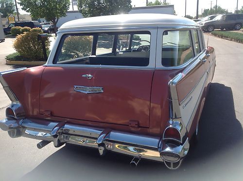 NICE 1957 CHEVY WAGON CORVETTE 350 ENGINE AND TURBO 350 TRANNY RUST FREE, image 7