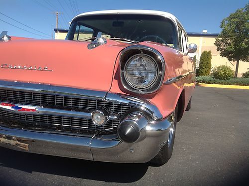 NICE 1957 CHEVY WAGON CORVETTE 350 ENGINE AND TURBO 350 TRANNY RUST FREE, image 22