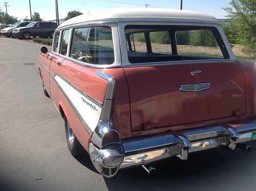 NICE 1957 CHEVY WAGON CORVETTE 350 ENGINE AND TURBO 350 TRANNY RUST FREE, image 23