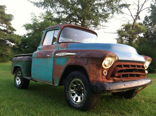1957 chevrolet 3100 swb pickup truck. *awesome patina* rat hot street rod chevy