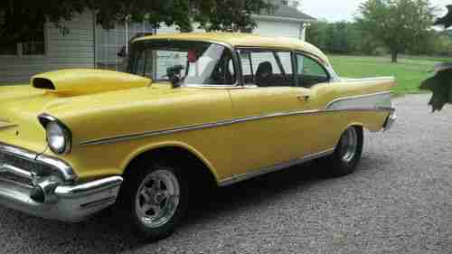 1957 CHEVROLET 2 DOOR HARDTOP PRO STREET DRAG CAR, image 11