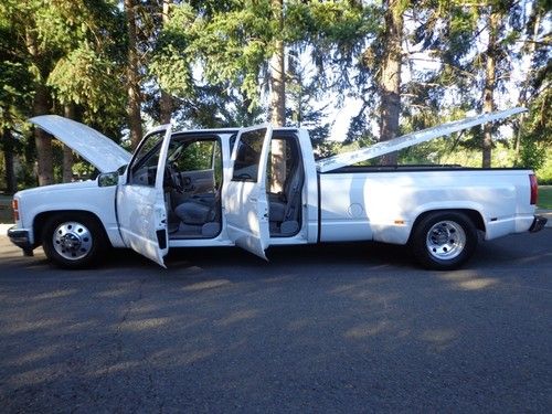 1997 chevrolet 3500 crew cab dually 2wd air bags lowered  silverado no reserve !