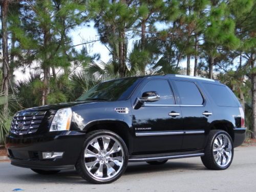 2008 cadillac escalade super low 27k miles! one owner! 24" wheels! all black!