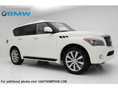 2012 infiniti qx56 5.6l v8 awd navigation 3rd row seating dual dvd's loaded!