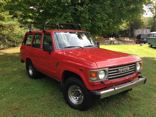 1985 toyota land cruiser fj60 4-speed ac stock roof rack no reserve!!!!!