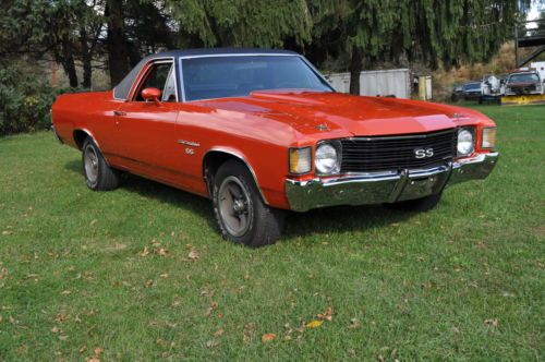 1972 chevrolet elcamino ss     22,498  original documented miles !!!!!