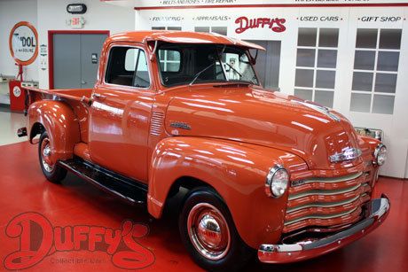 1953 chevrolet 3100 three window, step side, short box, pickup russet rose