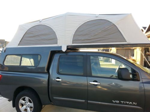 2007 nissan titan se crew cab pickup 4-door 5.6l with flippac camper