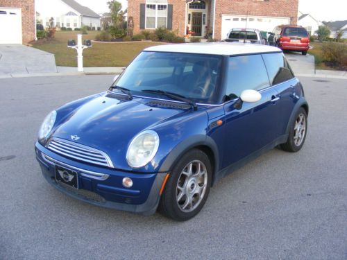 2003 mini cooper blue leather runs good needs transmission l@@k