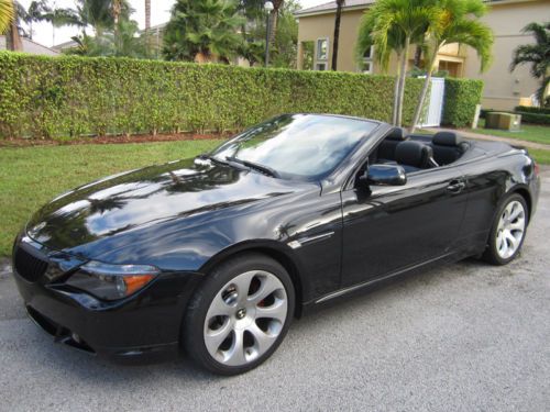 2007 650i convertible triple black clean carfax sport pck no accidents low miles