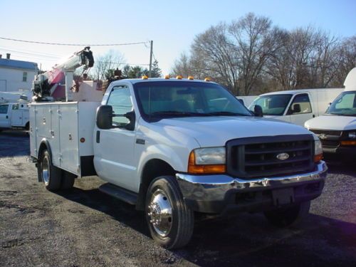 2000 ford f550 mechanics service truck 11&#039; imt utility body crane 6sp 7.3 diesel