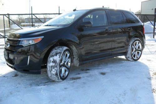 2013 ford edge sport 3.7l/awd/navi/pano/htd/sync22&#039;s/cam&amp;sensors/salvage/rebuilt