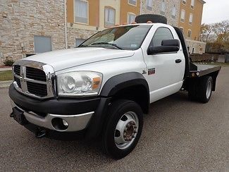 2008 ram 4500 dually 11&#039; flat bed slt cummins turbo diesel auto tow pkg 1 owner