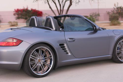 2005 porsche boxster metallic gray convertible 20&#034; custom wheels 12k in upgrades