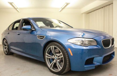 2013 bmw m5 6k miles! executive package! monte carlo blue / black merino leather