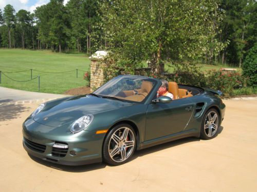 2008 porsche 911 turbo cabriolet rare malachite green 1 of 3